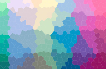 Abstract illustration of blue, yellow, green and red Little Hexagon background