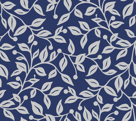 Obraz na płótnie Canvas Japanese Leaf Vine Pattern