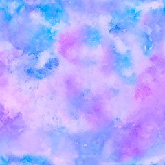 Colorful abstract vector background. Soft blue and purple watercolor stain. Watercolor painting. vector
