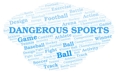 Dangerous Sports word cloud.