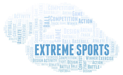 Obraz premium Extreme Sports word cloud.