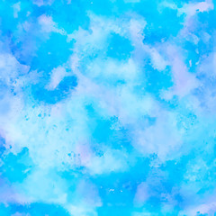 Seamless Colorful abstract vector background. Soft blue and purple watercolor stain. Watercolor painting. vector