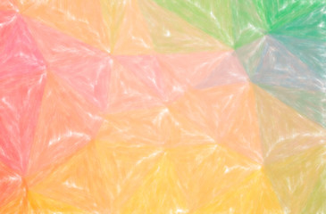 Abstract illustration of green, orange Low Coverage Pastel background