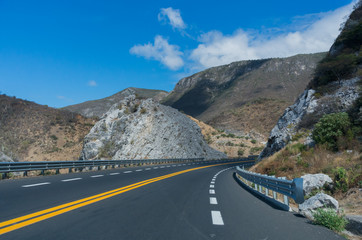 view of a road running through a mountain landscape in Mexico © Belikova Oksana