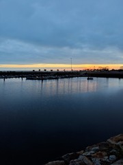 Obraz premium River Landscape on the Sunset