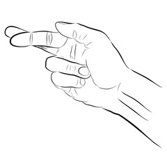 Simple Vector Sketch, Right Hand Lie Gesture