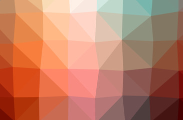 Illustration of abstract Orange, Pink, Red horizontal low poly background. Beautiful polygon design pattern.