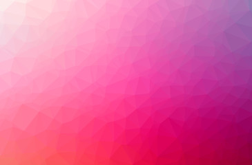 Illustration of abstract Pink horizontal low poly background. Beautiful polygon design pattern.