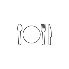 Cutlery icon design template vector isolated