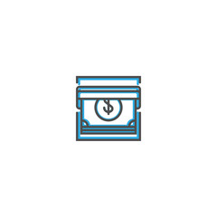 atm icon line design. Business icon vector illustration