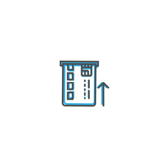 atm icon line design. Business icon vector illustration