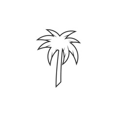 Fototapeta na wymiar Palm tree icon design template vector isolated