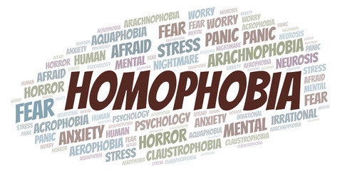 Homophobia word cloud.