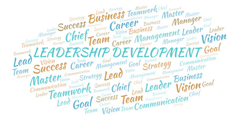 Fototapeta premium Leadership Development word cloud.