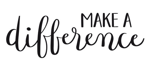 MAKE A DIFFERENCE hand lettering banner