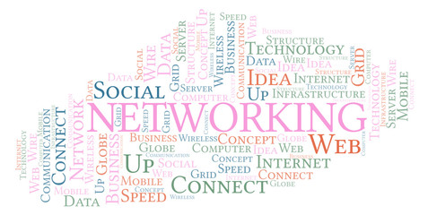 Networking word cloud.