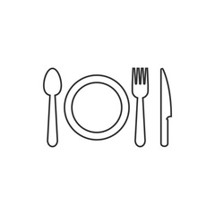 Cutlery icon design template vector isolated