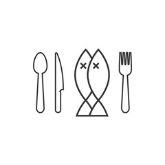 Cutlery icon design template vector isolated