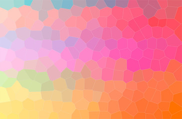 Abstract illustration of orange, pink, purple, red Middle size Hexagon background