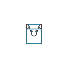 bag icon line design. Business icon vector illustration