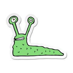 sticker of a cartoon slug