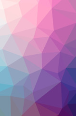 Illustration of abstract Purple vertical low poly background. Beautiful polygon design pattern.