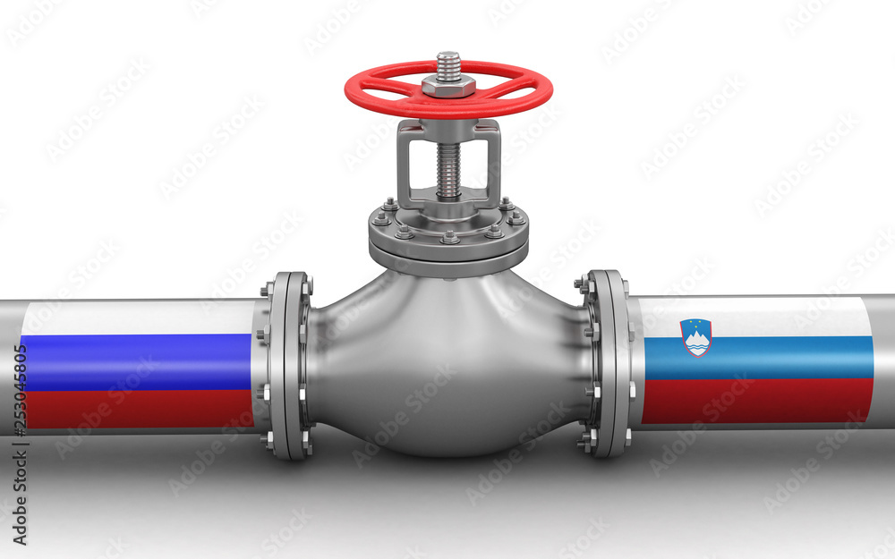 Poster pipeline with flags. image with clipping path