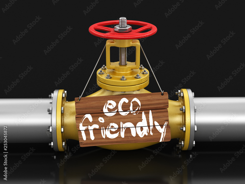 Poster pipeline with eco friendly. image with clipping path