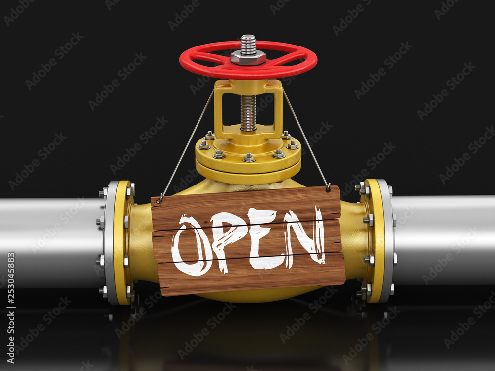 Poster pipeline with open. image with clipping path