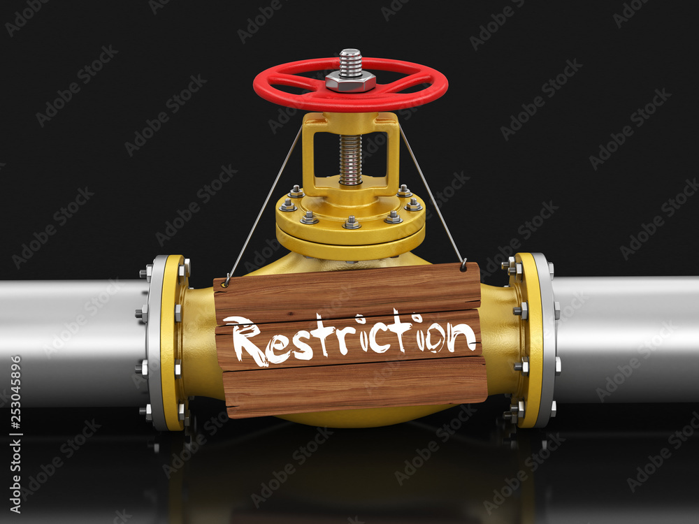 Poster pipeline with restriction. image with clipping path