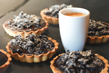 cup of coffee and cookies 