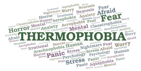 Thermophobia word cloud.