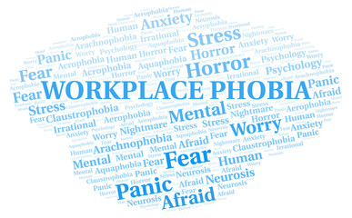 Workplace Phobia word cloud.