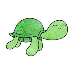 quirky hand drawn cartoon turtle