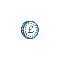 coin icon line design. Business icon vector illustration