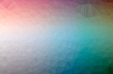Illustration of abstract Blue, Red And Yellow horizontal low poly background. Beautiful polygon design pattern.