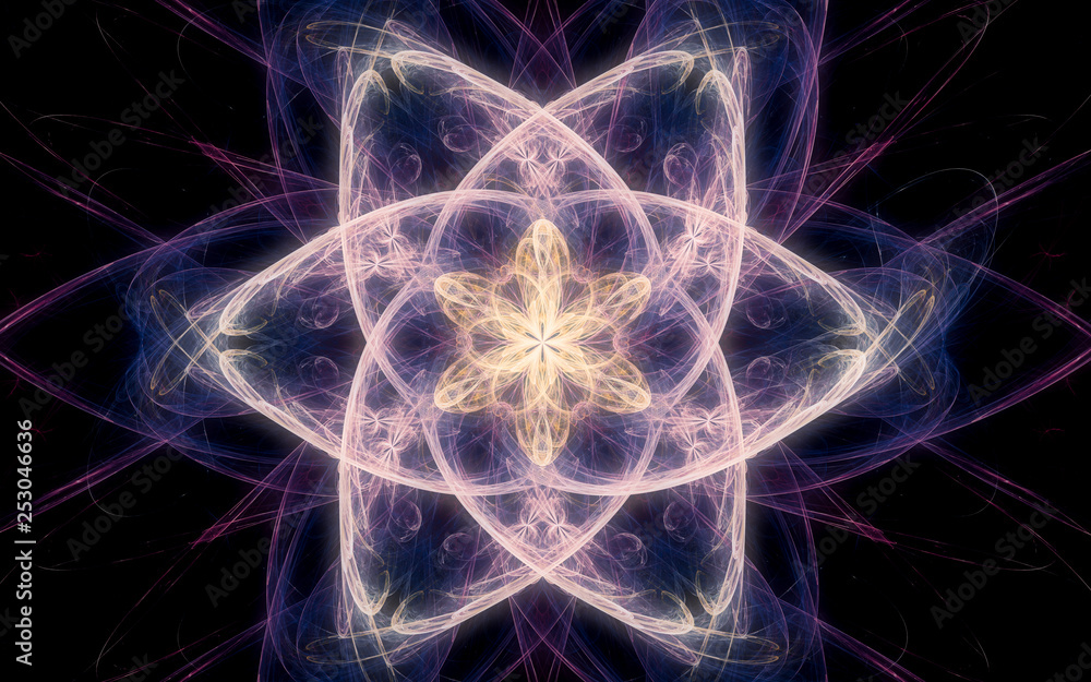 Fototapete digital generated image in the form of abstract geometric shapes of various shades and colors for us