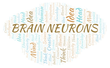 Fototapeta premium Brain Neurons word cloud.