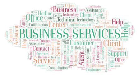 Business Services word cloud.