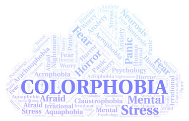 Obraz premium Colorphobia word cloud.