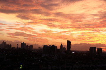 Sunset over Jakarta