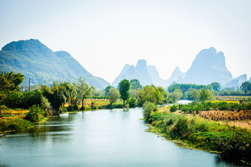 Mountain and countryside scenery 