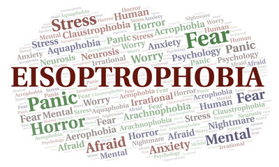 Eisoptrophobia word cloud.