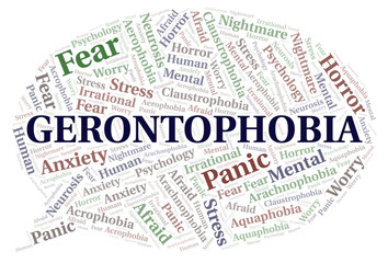 Gerontophobia word cloud.