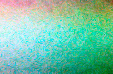 Abstract illustration of green Impressionist Pointlilism background