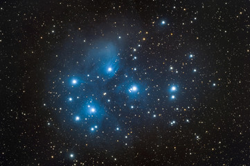Messier 45 also nebula know as Pleiades