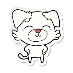 sticker of a cartoon dog