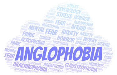 Obraz premium Anglophobia word cloud.