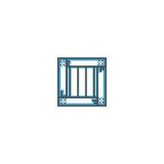crate icon line design. Business icon vector illustration