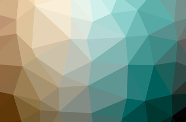 Illustration of abstract Blue And Brown horizontal low poly background. Beautiful polygon design pattern.